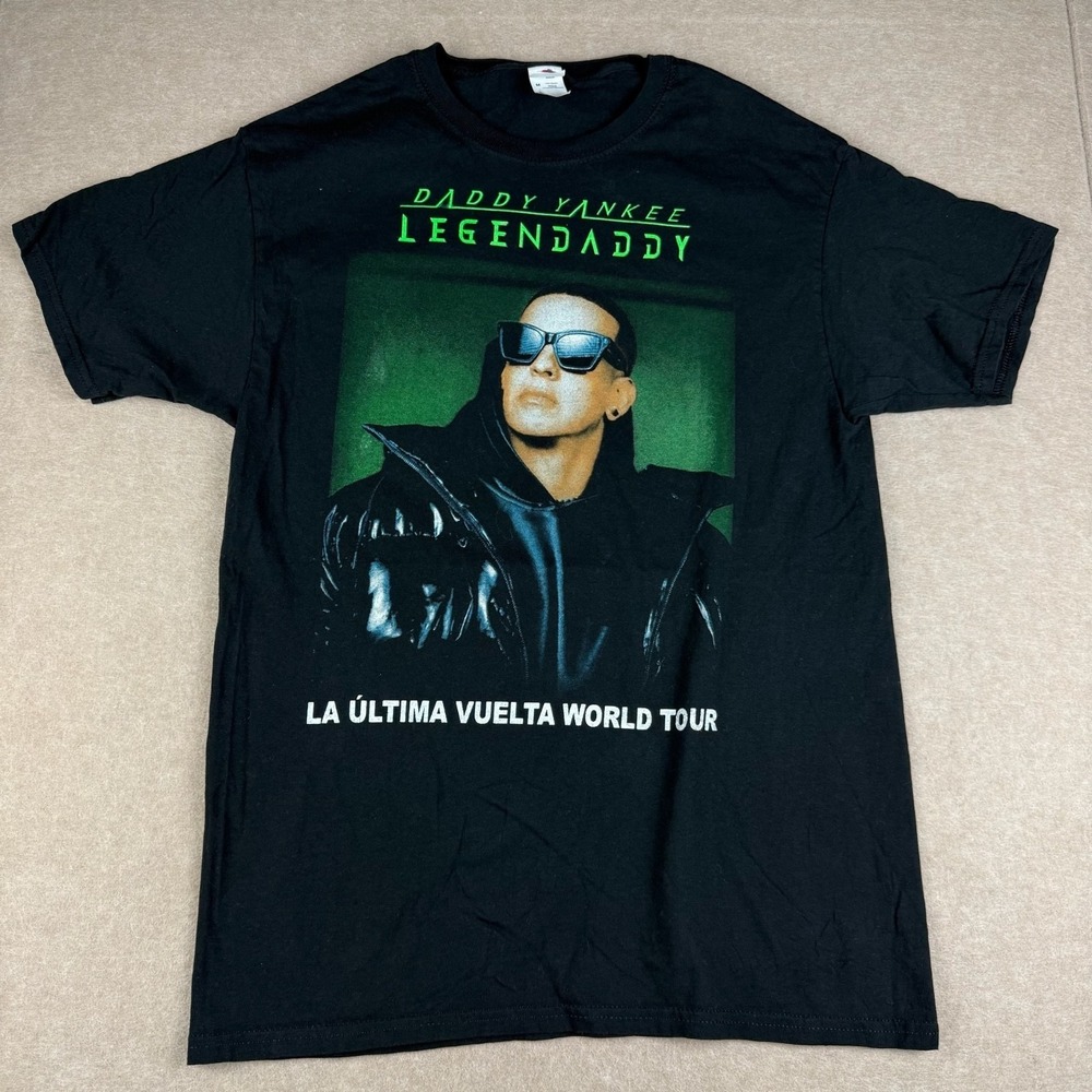 Daddy Yankee Shirt Mens M Black 2022 World Tour Concert Legendaddy Tee